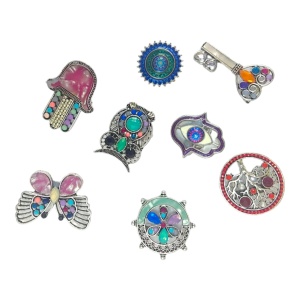 Brose metal pictat, set 10 buc