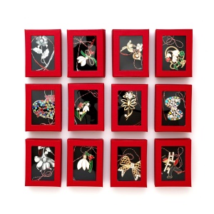 Brosa mare 40x60mm in cutie 90x60mm,set 10 buc
