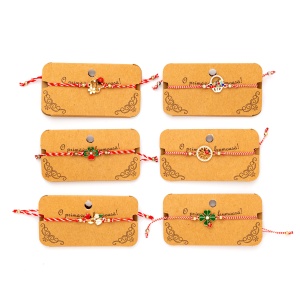 Bratari pietricele carton dublu kraft, set 10 buc