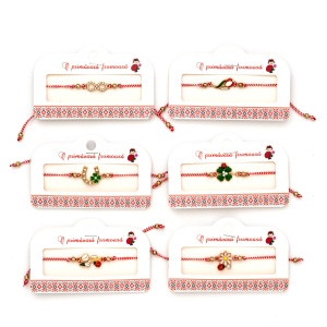 Bratara pietricele carton dublu traditional ,set 10 buc