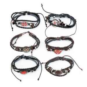 Bratari negre traditionale, set 10 buc