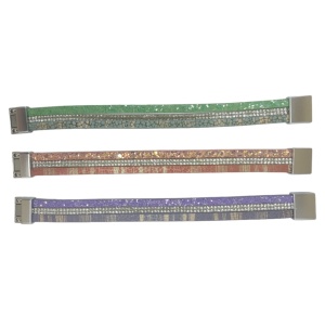Bratara cu strasuri inchidere magnet, set 10 buc - Img 3