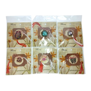 Martisor oriental pe cutie brandusa, set 10 buc