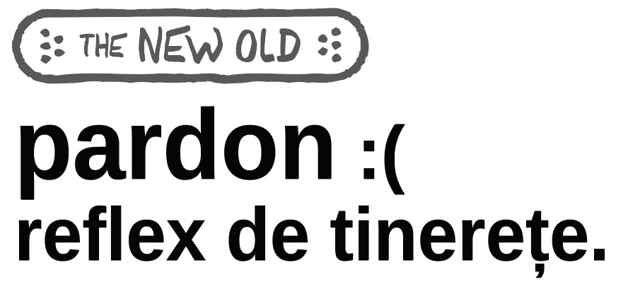 „pardon :( reflex de tinerețe.” / bumper sticker auto (Culoare: Negru) - 2 | YEO