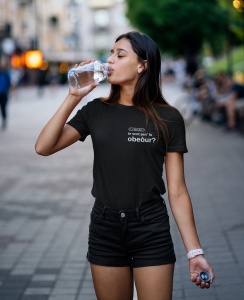 „te scot pân’ la Obeour?” / tricou negru unisex - Img 3