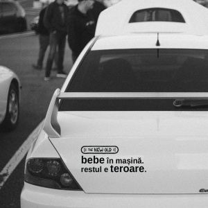 „bebe în mașină. restul e teroare.” / bumper sticker auto - Img 2