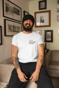 "memorie scurtă. listă de pastile luuuungă." / tricou alb unisex - Img 2