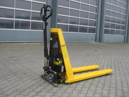 HB1056EN, TRANSPALET SEMI-ELECTRIC CU RIDICARE INALTA, SARCINA 1000 KG, INALTIME MAXIMA 800 MM