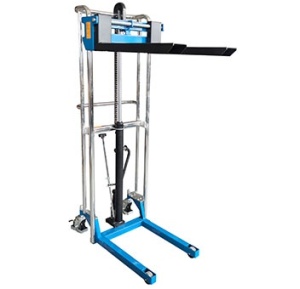 MS4-15 TRANSPALET CU CATARG SI CU PLATFORMA, CAPACITATE 400 KG, INALTIME DE RIDICARE 1.500 MM, FURCI REGLABILE PE LATIME - Img 7