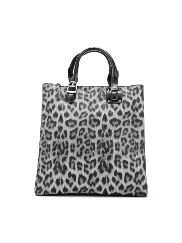 WOMEN'S BAG IN BLACK WITH TIGER PRINT