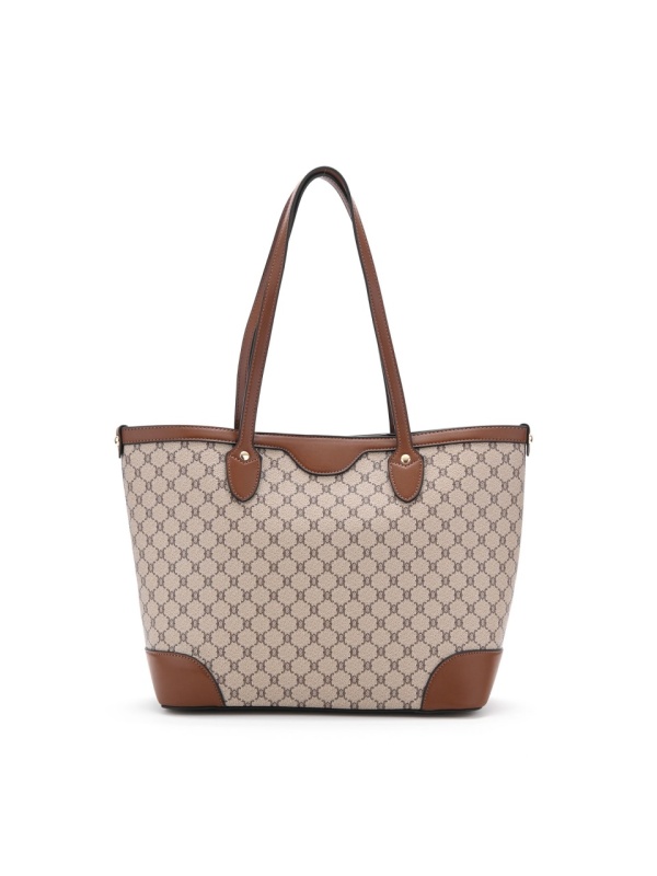 WOMEN'S BAG WITH EFFECTIVE PRINT AND DOUBLE HANDLES