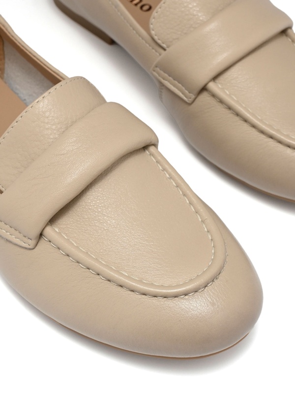 ДАМСКИ МОКАСИНИ ОТ ЕСТЕСТВЕНА КОЖА В БЕЖОВ ЦВЯТ
