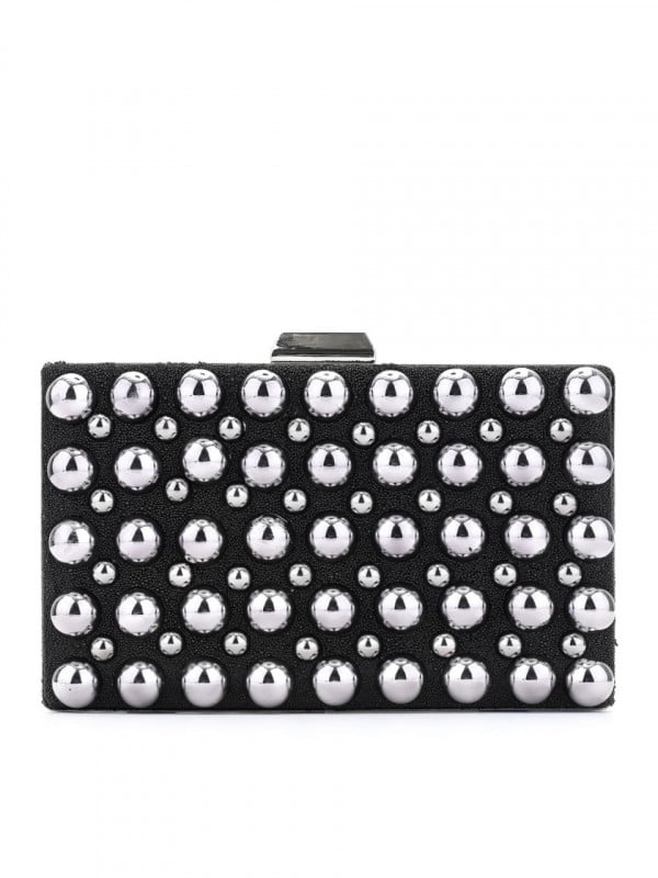 OFFICIAL SMALL LADIES' SILVER PEARL CLUTCH BAG