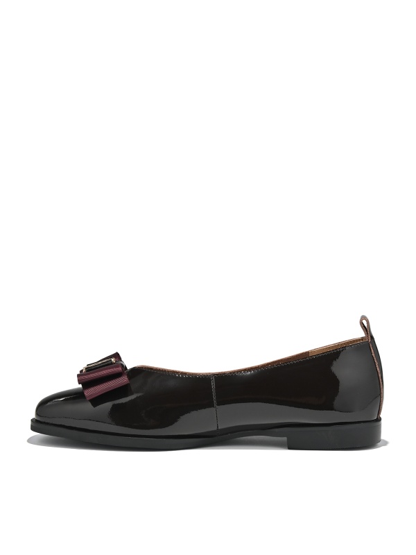 ДАМСКИ ОБУВКИ ОТ ЕСТЕСТВЕНА КОЖА С ЛАКОВО ПОКРИТИЕ В ЦВЯТ КАФЕ