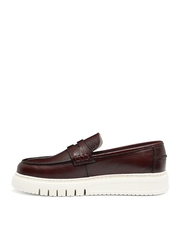 МЪЖКИ ЕЖЕДНЕВНИ МОКАСИНИ ОТ ЕСТЕСТВЕНА КОЖА В ЦВЯТ БОРДО