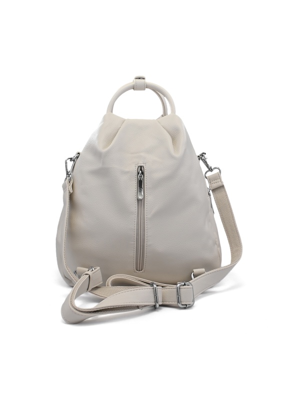 ДАМСКА РАНИЦА С ПРЕДЕН ДЖОБ В БЕЖОВ ЦВЯТ