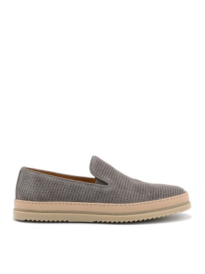 MEN'S EVERYDAY MOCCASINS MADE OF NATURAL SUEDE IN GREY COLOR
