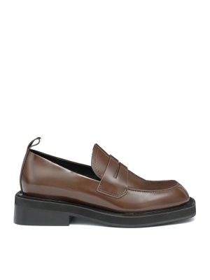 WOMEN'S GENUINE LEATHER LOAFERS IN BROWN COLOR