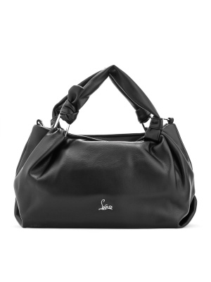 BLACK WOMEN'S BAG WITH A CLEAN DESIGN AND LONG HANDLE