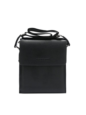 MEN'S SHOULDER BAG MADE OF ECO LEATHER IN BLACK COLOR
