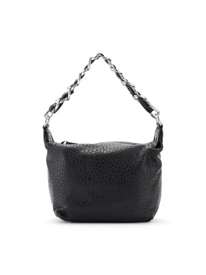 WOMEN'S BAG IN BLACK WITH METALLIC ACCENTS