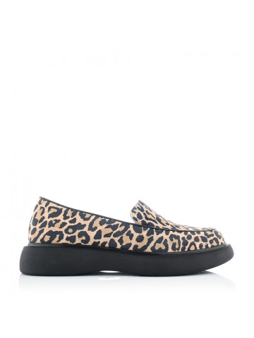 Women's leopard print loafers