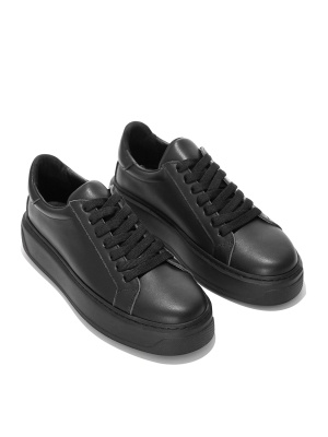 WOMEN'S SHOES MADE OF GENUINE LEATHER IN BLACK COLOR