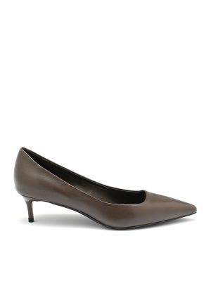 WOMEN'S SHOES MADE OF GENUINE LEATHER IN COFFEE COLOR