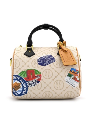 WOMEN'S BAG IN BEIGE COLOR WITH COLORFUL PRINT