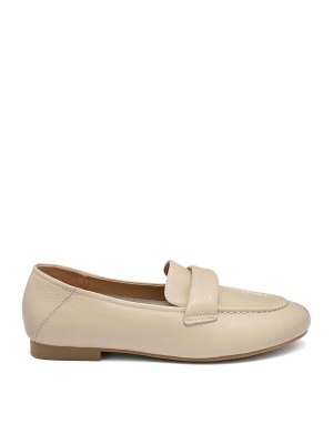WOMEN'S GENUINE LEATHER MOCCASINS IN BEIGE COLOR