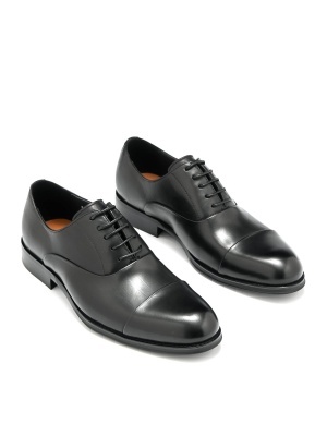 MEN'S ELEGANT SHOES MADE OF GENUINE LEATHER IN BLACK COLOR