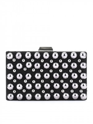 OFFICIAL SMALL LADIES' SILVER PEARL CLUTCH BAG