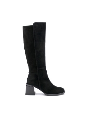 WOMEN'S BOOTS MADE OF NATURAL SUEDE IN BLACK