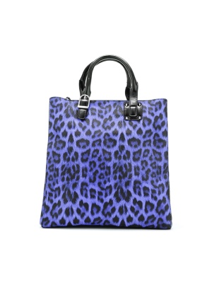 WOMEN'S BAG IN BLUE COLOR WITH TIGER PRINT