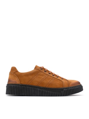 MEN'S BROWN NATURAL NUBUCK DAILY SHOES