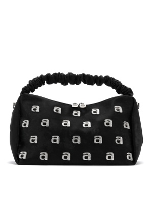 WOMEN'S BAG IN BLACK COLOR DECORATED WITH SILVER LETTERS