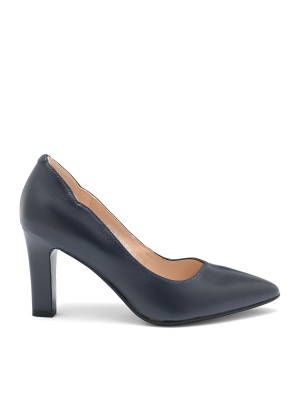 WOMEN'S SHOES MADE OF GENUINE LEATHER IN DARK BLUE COLOR