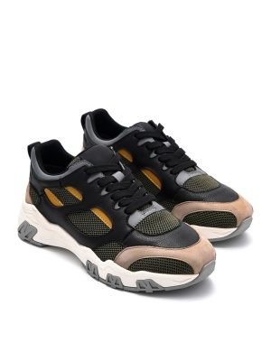 MEN'S SPORTS SHOES IN GENUINE LEATHER AND TEXTILES