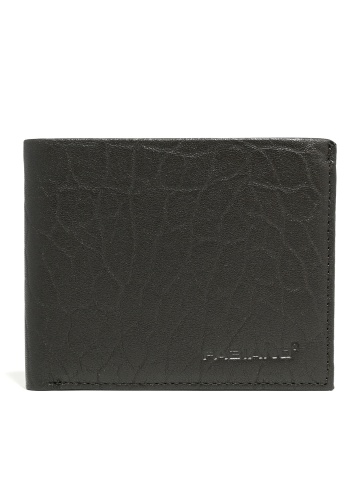 MEN'S STYLISH WALLET MADE OF GENUINE LEATHER WITH EMBOSSED TEXTURE IN BROWN COLOR