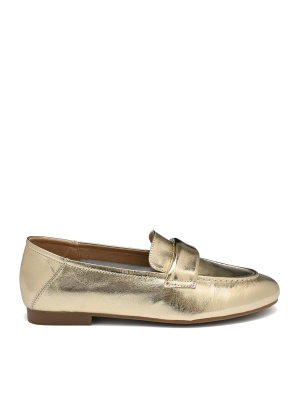 WOMEN'S GENUINE LEATHER MOCCASINS IN GOLD