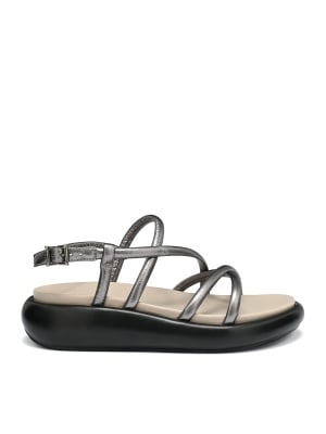 WOMEN'S GENUINE LEATHER SANDALS IN BRONZE COLOR