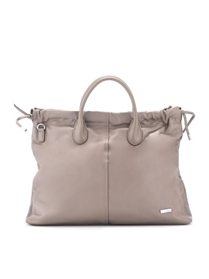 BEIGE GENUINE LEATHER WOMEN'S BAG