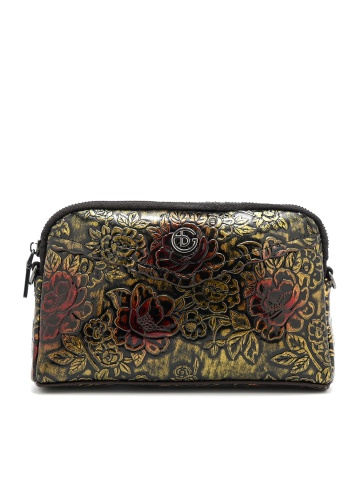 WOMEN'S BAG WITH MULTICOLOR EMBOSSED FLOWER PRINT