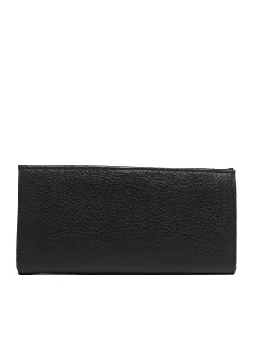 WOMEN'S WALLET MADE OF GENUINE SOFT LEATHER IN BLACK COLOR