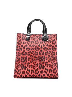 WOMEN'S BAG IN RED COLOR WITH TIGER PRINT