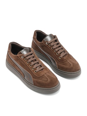 WOMEN'S NATURAL SUEDE SHOES IN BROWN COLOR