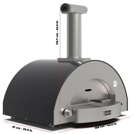 Peć za pizzu Alfa Forni CLASSICO 4 FXCL-4P-GGRA Hibrid - drvo i gas - Img 3