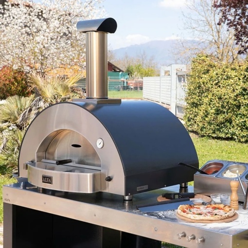 Peć za pizzu Alfa Forni CLASSICO 4 FXCL-4P-GGRA Hibrid - drvo i gas - Img 6