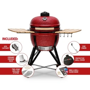 Keramički roštilj Kamado Bono Media 52cm - Red