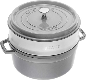 STAUB okrugla gusana posuda Cocotte 24cm - siva boja